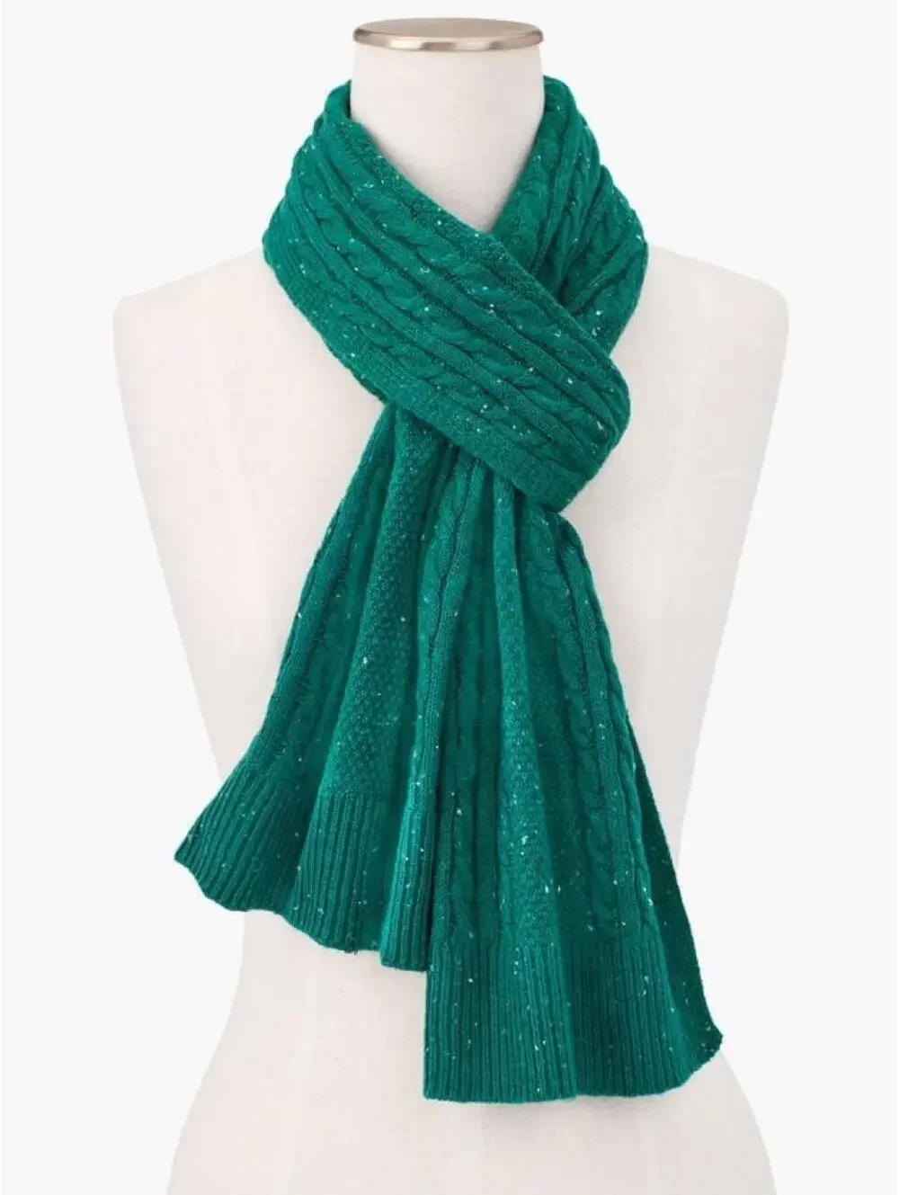 Talbots CABLE STITCH TWEED SCARF